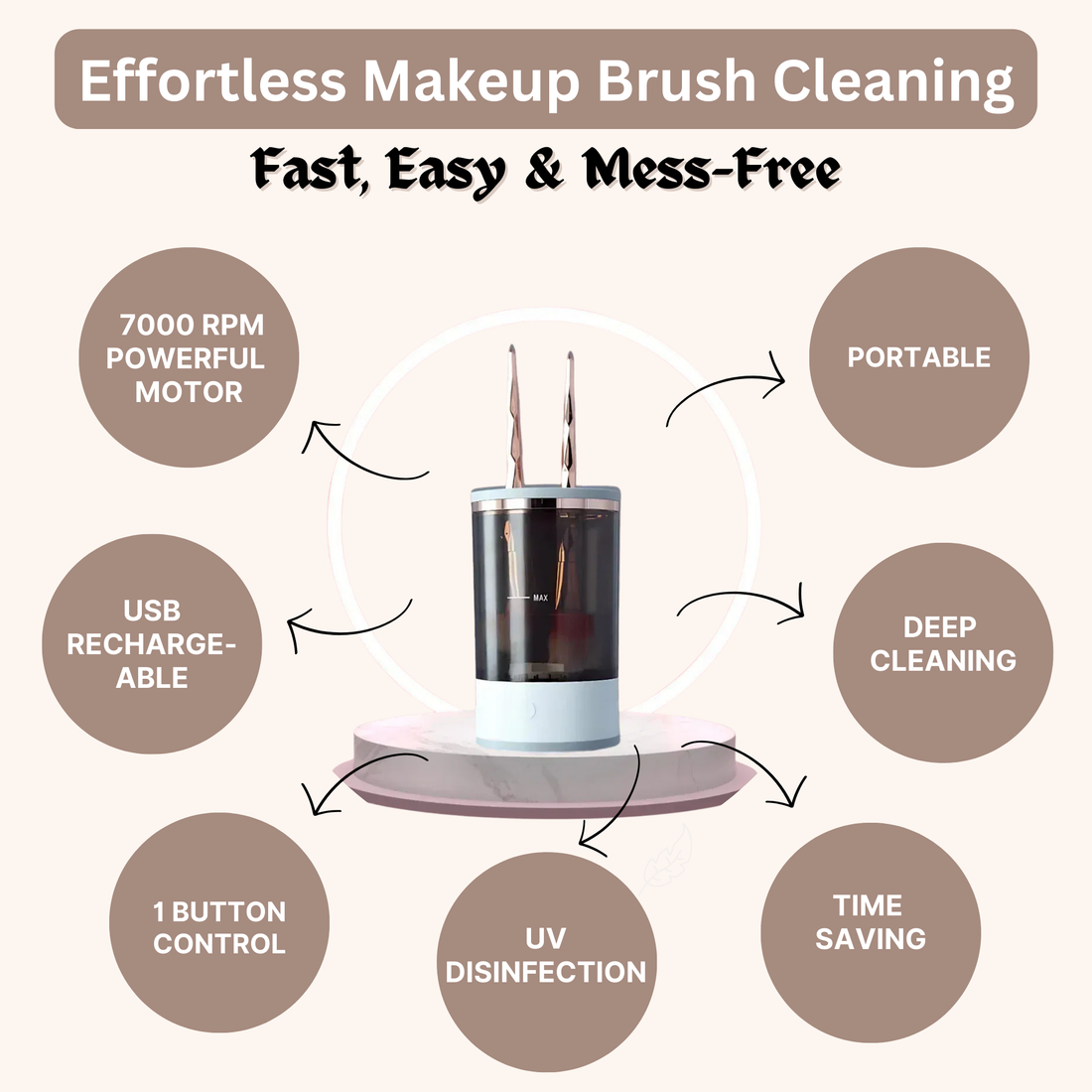GlowSpin Makeup Brush Cleaner